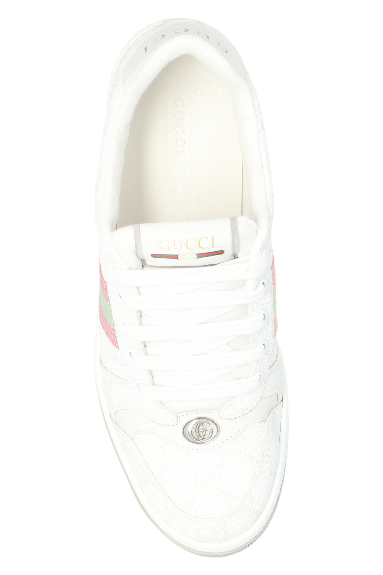 All white gucci trainers on sale